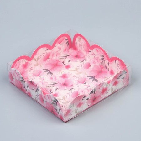 Cookie box, confectionery packaging with PVC lid, “kitten”, 10.5 x 10.5 x 3 cm-1