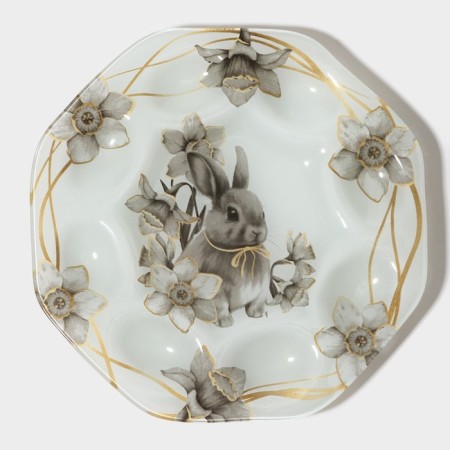 Glass stand for the eggs of the Dolyan "Rabbit", 8 cells, 22 × 22 cm-2