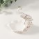 Souvenir ceramic stand "Pava White" with gold, rhinestones