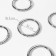 Karabin ring, d = 35/45 mm, thickness - 5 mm, 5 pcs, silver color
