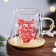 Glass mug with a lid "heat and comfort", 350 ml