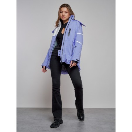 Ski jacket female, size 48, lilac color-11