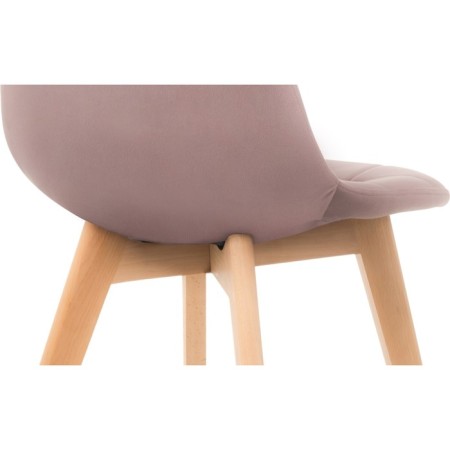 Wooden stool Filip an array of beech/velor, natural/light violet 46x53x83 cm-8