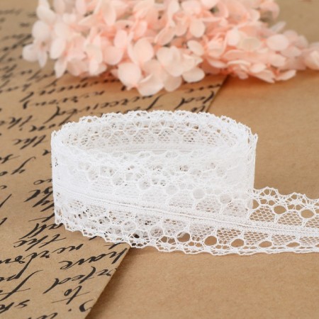Capricon lace, 28 mm × 10 ± 1 m, white color-2
