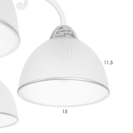 Laura Lura 5x60W E27 White, chrome 59x27x20cm-4