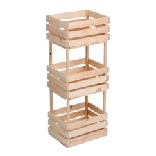 Box for vegetables, 100 × 40 × 30 cm, wooden, three -level, Greengo