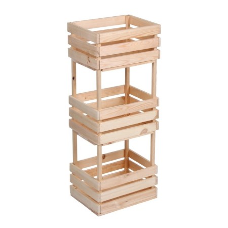 Box for vegetables, 100 × 40 × 30 cm, wooden, three -level, Greengo