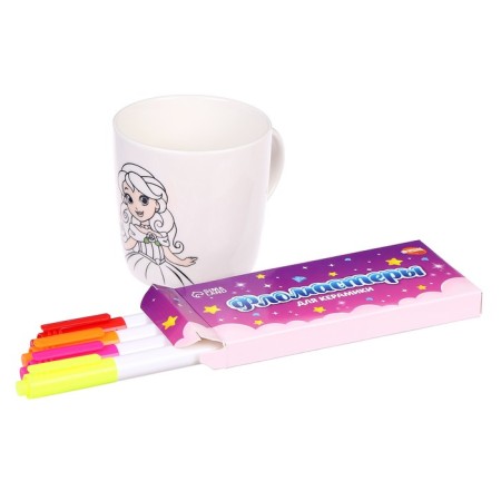 Painting mugs with felt -tip pens "Beauty", 300 ml-2