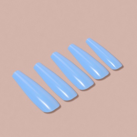 Pastele colors, 100 pcs, a ballerin form, in a container, multi -colored nails.-1