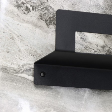 Shelf with a gate a towel "Loft art", 50 × 10 cm, black color-4
