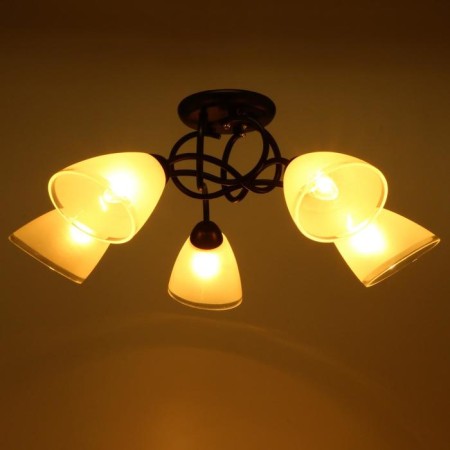 Chandelier 1086/5BK 40W E27 Black 64x64x22 cm Bayerlux-2