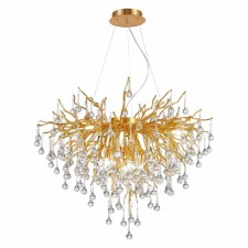 Люстра подвесная St Luce. SL1651.203.09. Anzio. 9х5 Вт, G9, 4000K, 80х80х60 см, цвет золотистый