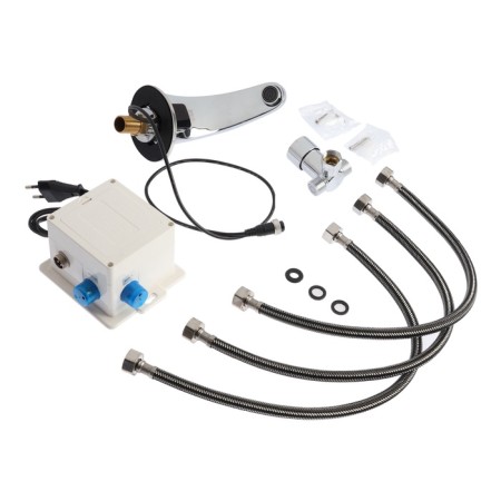 Mixer for the sink ZEIN ZC-011, sensory, zinc, chrome-15