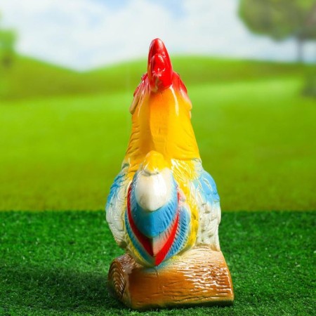 Garden figure "Rooster on a log" 29cm-2