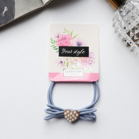 Hair gum "Milada" Heart, 5 cm, mix