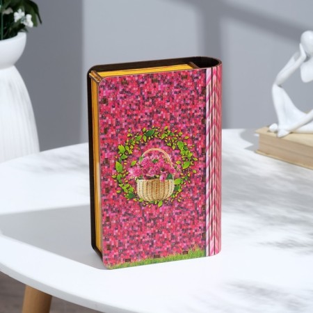 The Book-Shkatulk "Basket of Roses", 19.5x13x4.5 cm-1