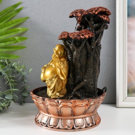 A desktop fountain with a “golden hotel from a tree with a fountain” 20.5x20x30 cm-3