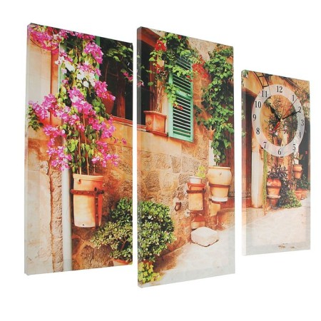 Wall, modular, series: flowers, "House decorated with flowers", 60x80 cm-1