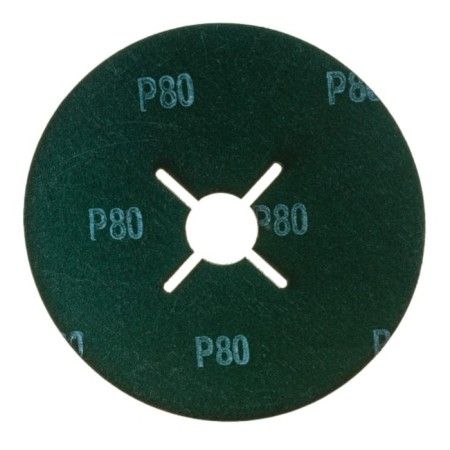 Circle of fiber grinding bison 35585-125-080, for Ushm, P80, 125 x 22 mm, 5 pcs.-2