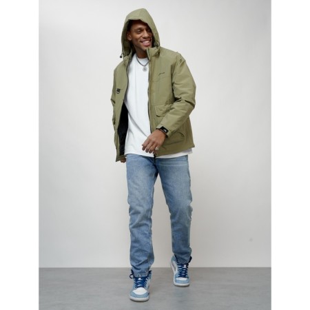Male spring jacket, size 48, light green color-6