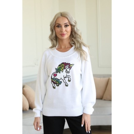 Female sweatshirt, size 44, white color-10