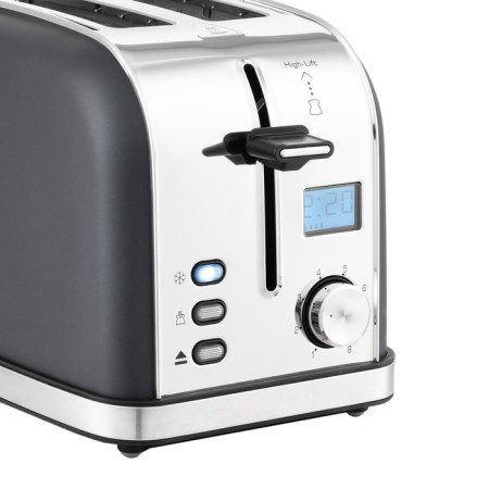 Toster KitFort KT-2036-5, 950 W, 8 frying modes, 2 toasts, display, graphite color-2