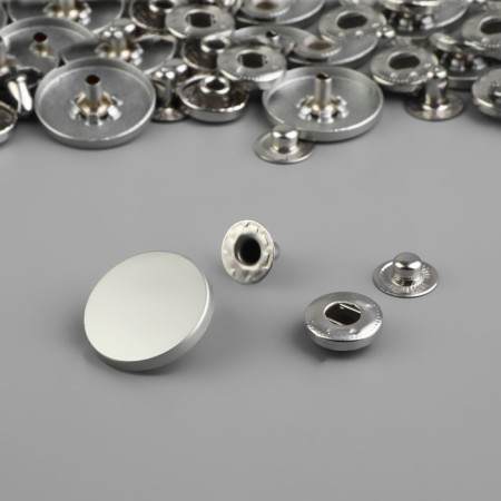 Installation button, alpha (S-shaped), d = 20 mm, silver matte color-1