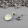 Installation button, alpha (S-shaped), d = 20 mm, silver matte color