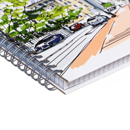 A notebook of 96 sheets in a cage on the crest "Office", a solid cover, glossy lamination, mix-2