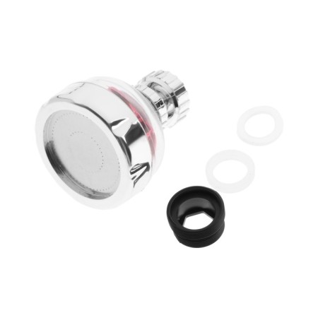 Zein z3632-1, rotary, on a hinge, with a red fan, chrome/transparent-9