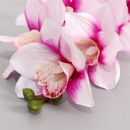 Artificial flowers "Amabilis orchid" 90 cm, white-lilac-1