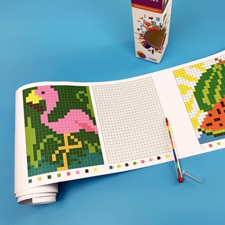 Poster coloring "Entertaining roll. Coloring on numbers" 19.5x200 cm-4