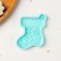 Silicone Mold "New Year's toe", 7 × 6 × 0.8 cm, the color is turquoise