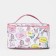 Cosmetic bag with lightning, white/pink color