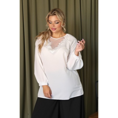 Female blouse, size 52, white color-15