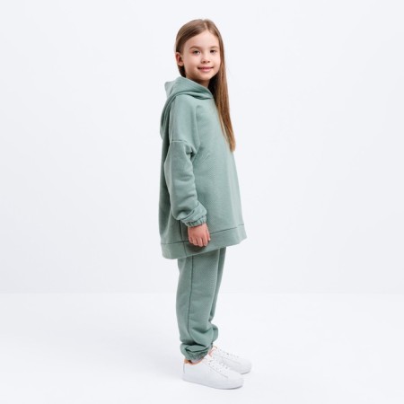 Kids (hoodies, trousers) minku color khaki, height 122 cm-1