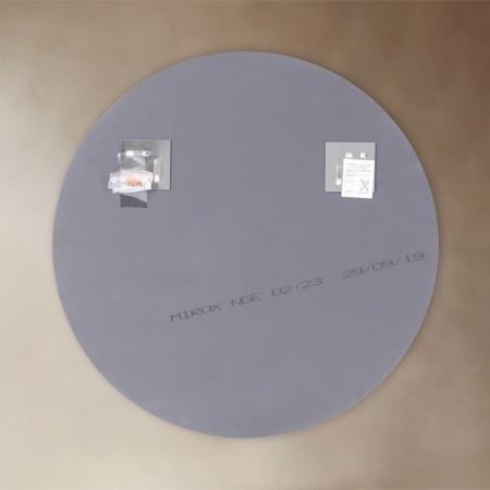 Mirror, wall, with sandblasting graphics, d = 70 cm-2