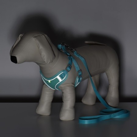 A set with a soft harness, fast-open, s, leash 140 cm, Osh 39-41 cm, og 44-48 cm, turquoise-9