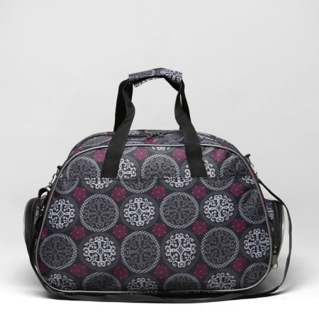 Road bag with lightning, 2 outer pockets, long belt, gray color-1