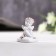 Souvenir Polystone "Angel Sit on the Heart" in a wreath of roses, mix, 3.5x3x4 cm