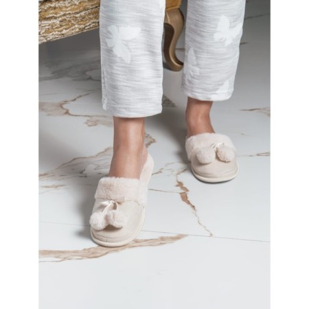 Women's slippers, size 40, beige color-1
