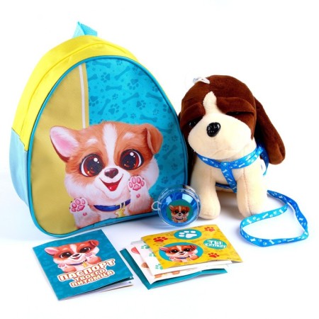 Soft toy in the backpack "Funny Oliver"-2