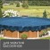 Protective tent, 8 × 6 m, density 60 g/m², rifle steps 1 m, tarpaulin, UV, blue