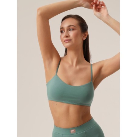 Female top on thin adjustable straps Mirey, size 46, green color-2