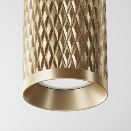 Technical C036CL-01G, 1XGU10, 10W, 6x6x13 cm lamp, gold, gold gold-2