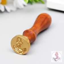 Printing for wax with a wooden handle 