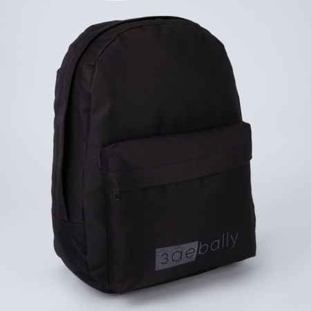 School youth backpack, lightning department, external pocket, black color-4