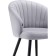Stool on a metal frame Banbu metal/velor, black/gray 54x50x76 cm