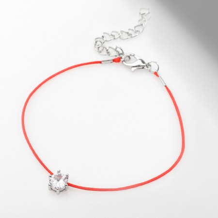 Bracelet "Brill" polyhedron, white color in silver
