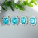 Decor for creativity Metall "Medallion octagonal" blue crystal rhinestones 2x1.5 cm